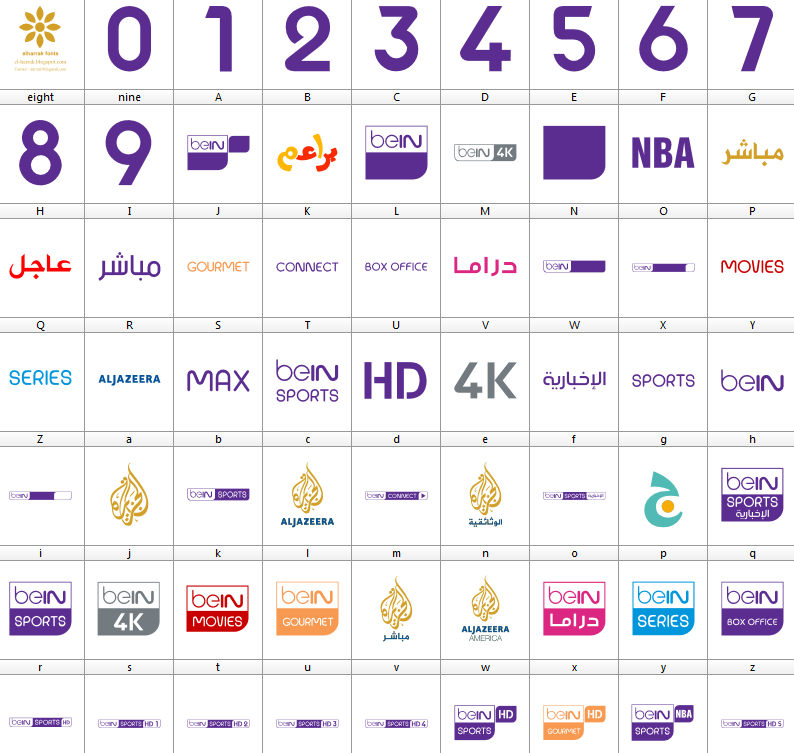 logos bein aljazeera font